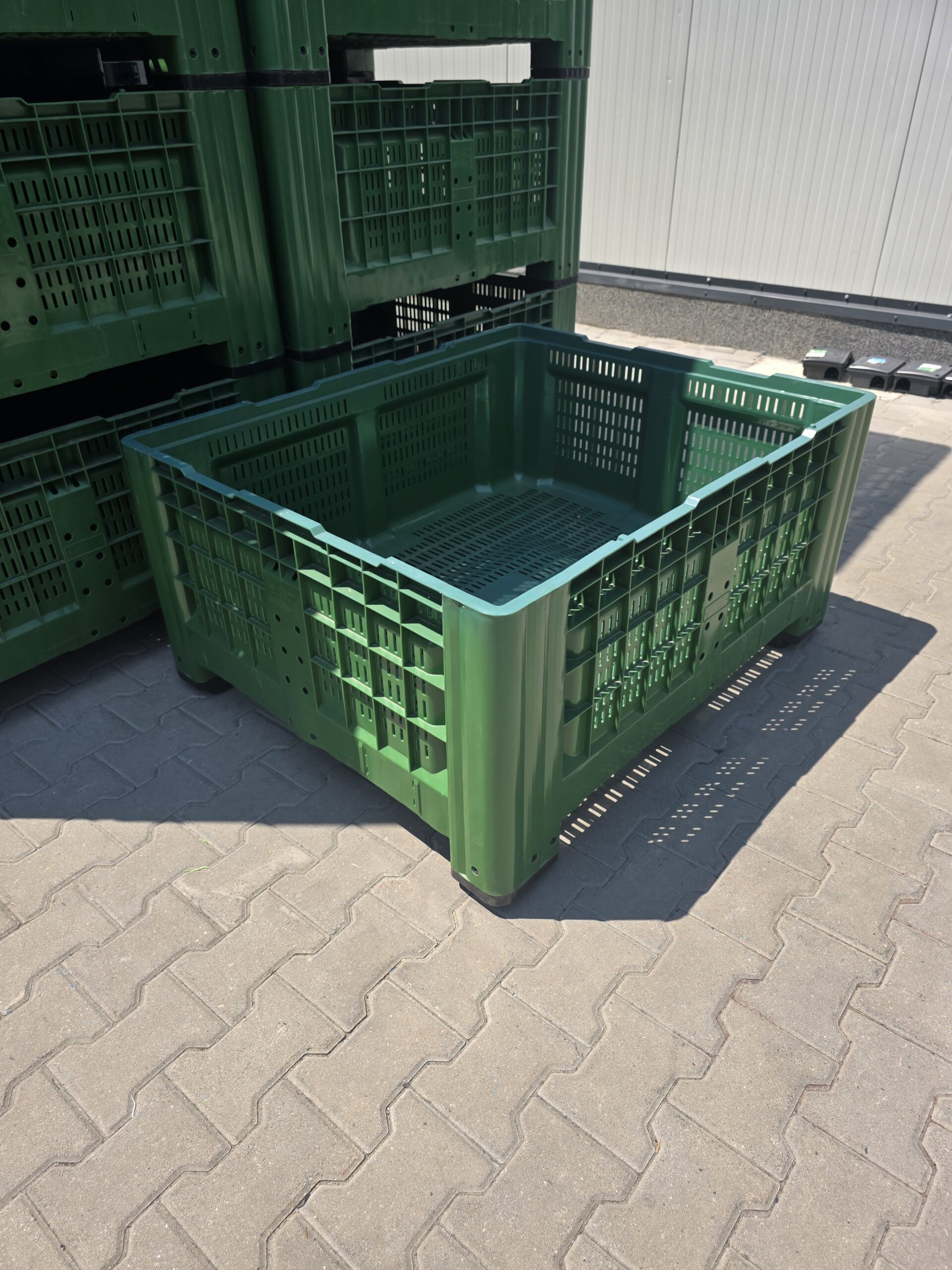 Box palet plastic cu 4 picioare perete plin100x120x580mm - imagine 4